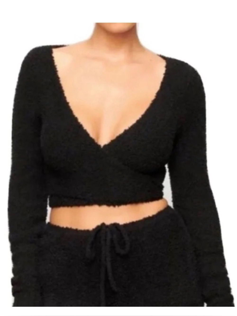SKIMS Black Textured Cardigan